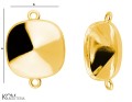 W144 gold-plated silver pendant for swarovski cushion 4470 12 mm