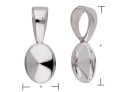 w181 Srebrna zawieszka, wisiorek do kryształów oval owal 4122 8 mm rozmiar