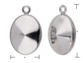 w182 Srebrna zawieszka, wisiorek do kryształów oval owal 4122 14 mm rozmiar