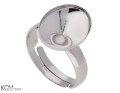 p20 baza pod pierścionek regulowany z miseczką pod krysztaly swarovski 4122 rivoli oval 14 mm