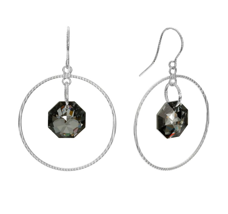 srebrne kolczyki koła z czarnymi krysztalami swarovski.jpg