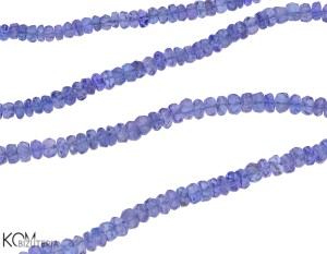 Tanznaite - rondelle, violet-blue, 3 mm x 1.5 mm