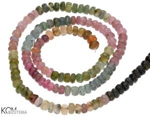 Tourmaline - rondelle, 3.5 mm x 2.5 mm, different colours
