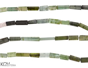 Turmalin walec, długości od 13,5 do 6 mm, różne kolory