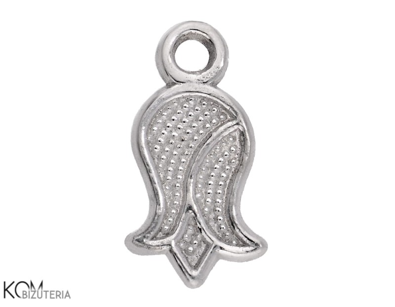 w185 zawieszka charm mały kwiat tulipan pączek tulip flower