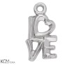 w192 zawieszka charm napis love milość serce heart