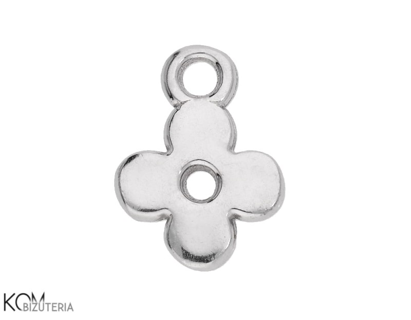 w194 zawieszka charm mała koniczyna koniczynka krzyzyk kwiatek