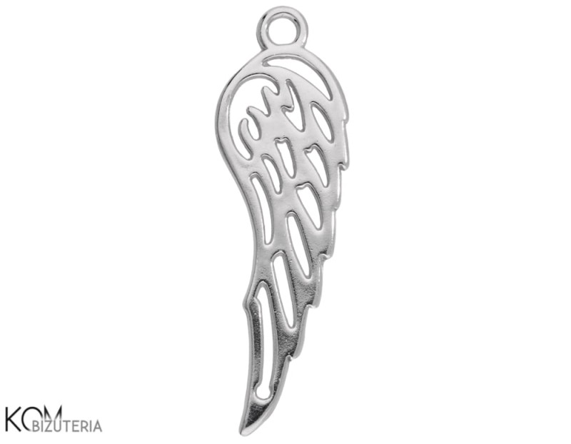 w193 zawieszka charm skrzydło ażurowe ptak anioł wing