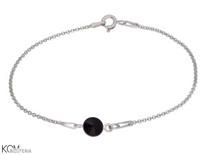 Bransoletka łańcuszek, kryształ Swarovski®, srebro 925