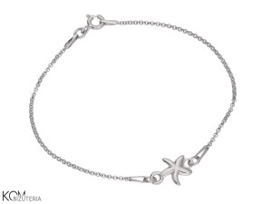 Bransoletka łańcuszek rozgwiazda, srebro 925