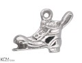 Zawieszka charm but, stary bucik W197 - rodowane srebro