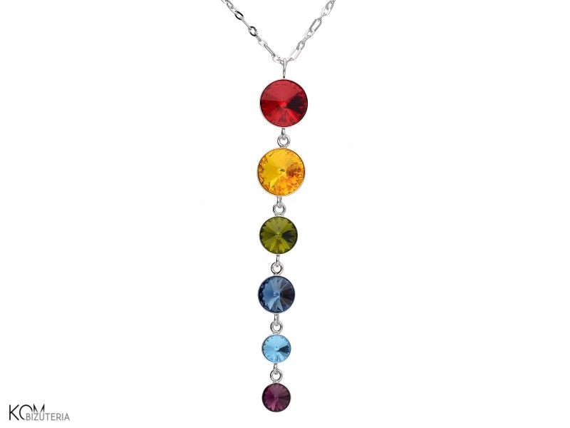 długa zawieszka naszyjnik tęcza z kryształami Swarovski.jpg