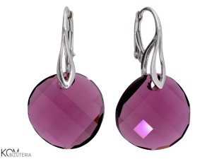 Kolczyki medaliony, srebro 925, kryształy Swarovski® Twist