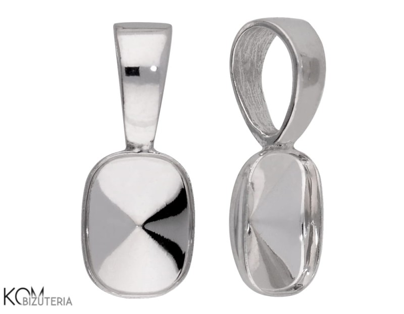 W201 srebrna zawieszka do krysztalu swarovski cushion 4568 8 mm
