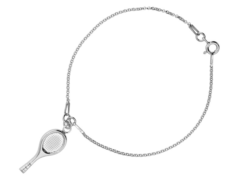 bransoletka celebrytka srebrna rakieta tenisowa tenis