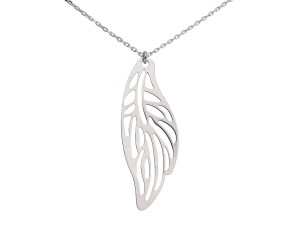 Naszyjnik listek, liść, srebro 925