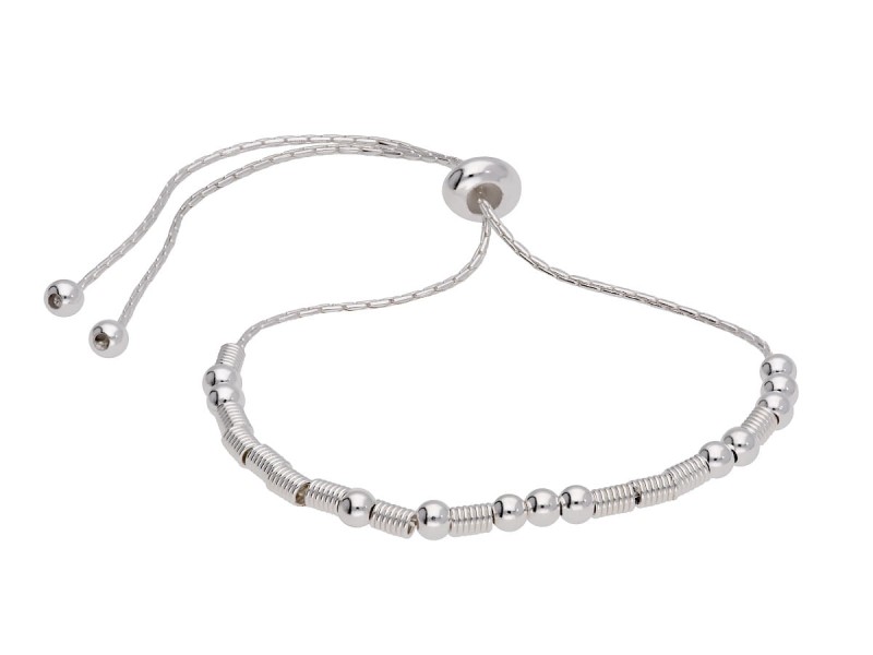 srebrna bransoletka zaciskowa kuleczki bransoletka z kuleczek