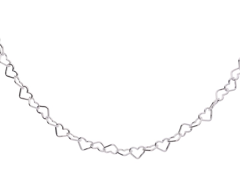 Srebrny naszyjnik serduszka