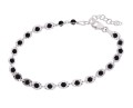 Srebrna bransoletka z czarnymi kryształkami Swarovski®