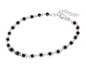 Srebrna bransoletka z kryształami, srebro 925, kryształ Swarovski®