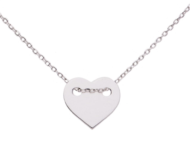 Srebrny naszyjnik z blaszką serce