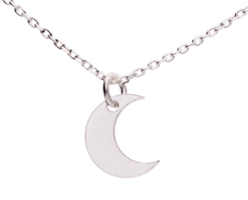 Srebrny naszyjnik z blaszką księżyc