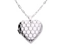 Sekretnik, medalion serce na srebrnym łańcuszku