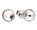Małe kolczyki sztyfty białe oczka Swarovski®