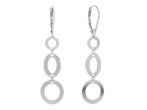 Wiszące, srebrne kolczyki blaszki