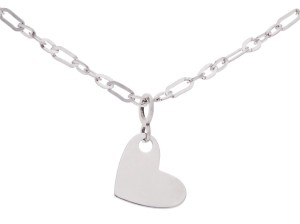 Srebrny naszyjnik blaszka serce, serduszko
