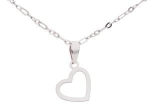Srebrny naszyjnik serduszko, serce