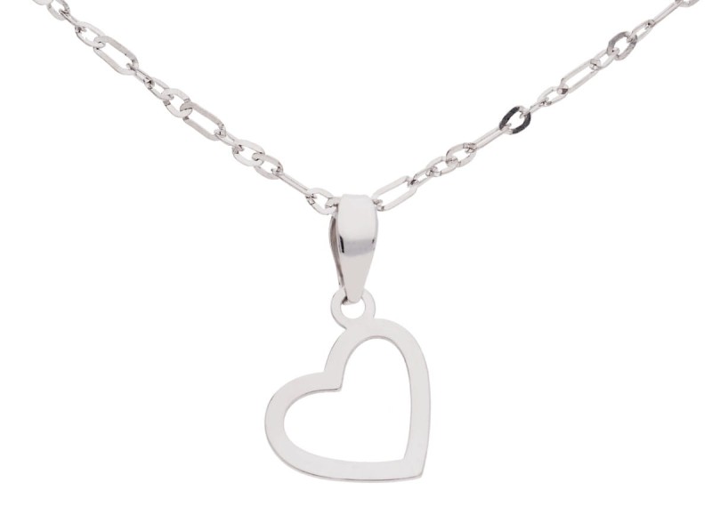 Srebrny naszyjnik serduszko, serce