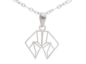 Srebrny naszyjnik z ażurową zawieszką