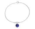 Srebrna bransoletka z naturalnym kamieniem lapis lazuli