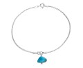 Srebrna bransoletka z naturalnym turkusem