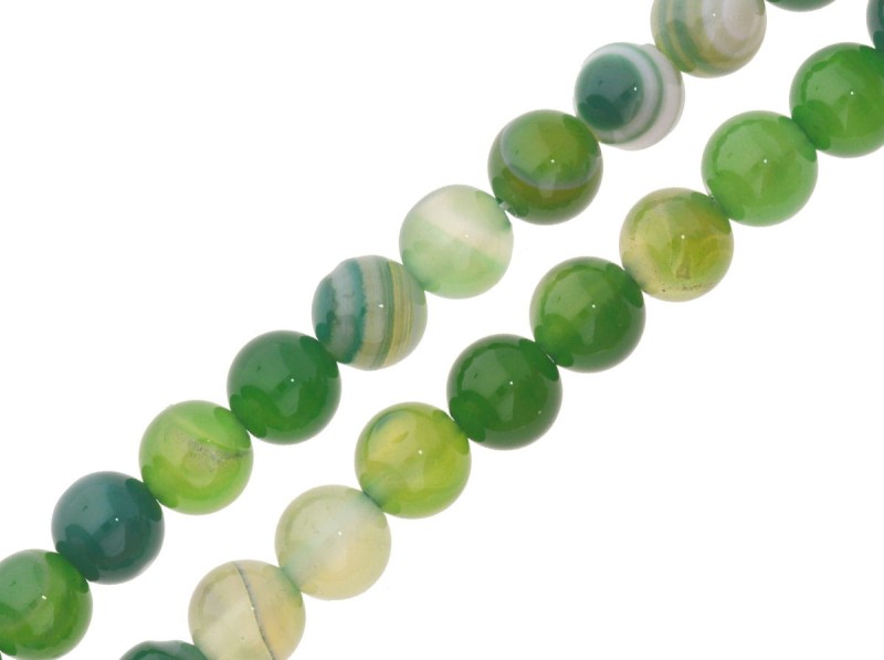 Naturalny agat zielony, kulka 8 mm