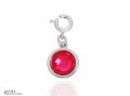 Zawieszka z zapięciem różowe oczko, srebro 925, kryształ Swarovski®