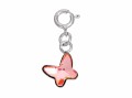 Zawieszka z zapięciem brzoskwiniowy motyl, srebro 925, kryształ Swarovski®