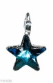 Niebieski wisiorek gwiazda, srebro 925, kryształy Swarovski®
