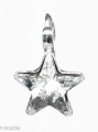 Biały wisiorek gwiazda, srebro 925, kryształy Swarovski®